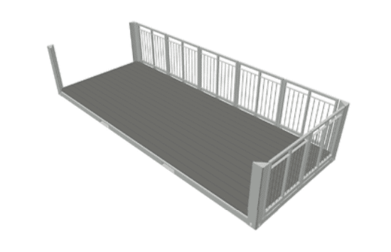 Terrasse pour bungalow 20&prime;